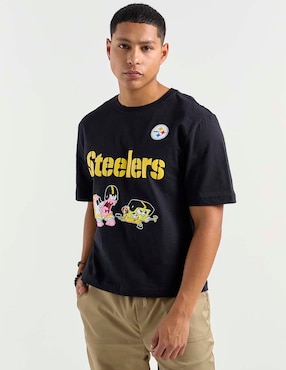 Playera Tee Bar Bob Esponja cuello redondo para hombre