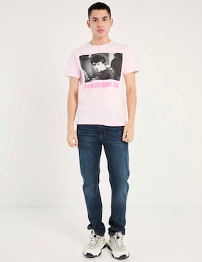 Playera Tee Bar october 3 rd cuello redondo para hombre
