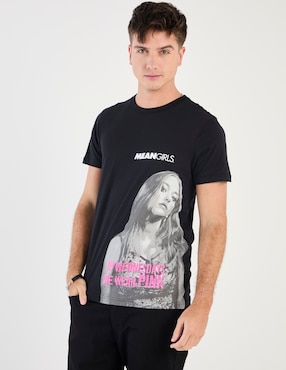 Playera Tee Bar chicas pesadas cuello redondo para hombre