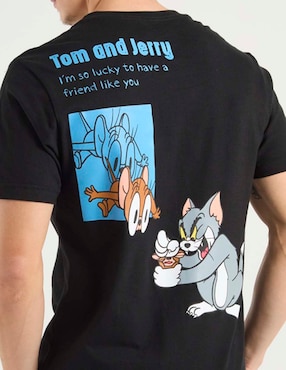 Playera Tee Bar Tom and Jerry cuello redondo para hombre