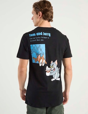 Playera Tee Bar Tom and Jerry cuello redondo para hombre