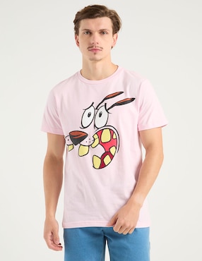 Playera Coraje el perro cobarde cuello redondo para hombre