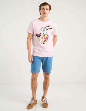 Playera Coraje el perro cobarde cuello redondo para hombre