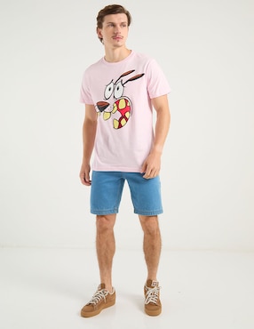 Playera Coraje el perro cobarde cuello redondo para hombre