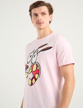 Playera Coraje el perro cobarde cuello redondo para hombre