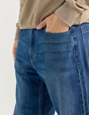 Jeans straight Hollister deslavado para hombre