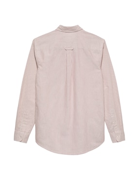 Camisa casual Tommy Jeans de algodón manga larga para hombre