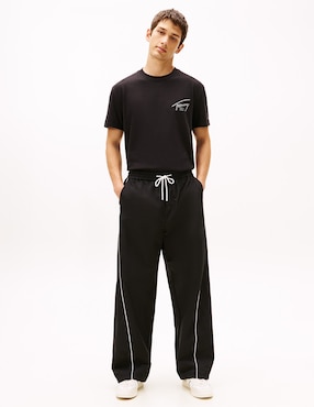 Playera Tommy Jeans Signature cuello redondo para hombre