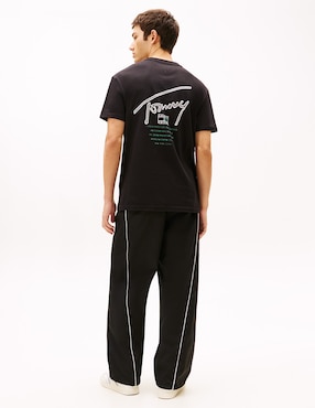 Playera Tommy Jeans Signature cuello redondo para hombre