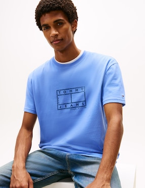 Playera Tommy Jeans Dna Graphics cuello redondo para hombre