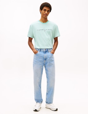 Playera Tommy Jeans Linear cuello redondo para hombre
