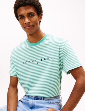 Playera Tommy Jeans Linear cuello redondo para hombre