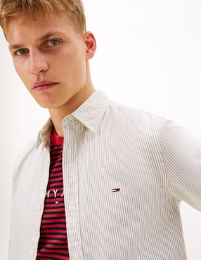 Camisa casual Tommy Jeans manga larga para hombre