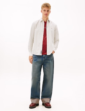Camisa casual Tommy Jeans manga larga para hombre