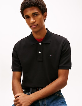 Playera tipo polo Tommy Jeans Classic Flag para hombre