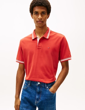 Playera tipo polo Tommy Jeans Classic Flag para hombre