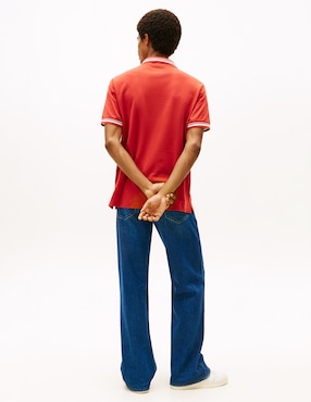 Playera tipo polo Tommy Jeans Classic Flag para hombre