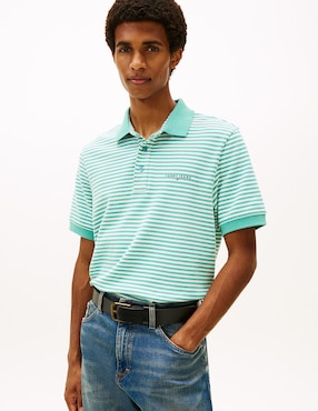 Playera tipo polo Tommy Jeans Linear para hombre