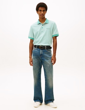 Playera tipo polo Tommy Jeans Linear para hombre