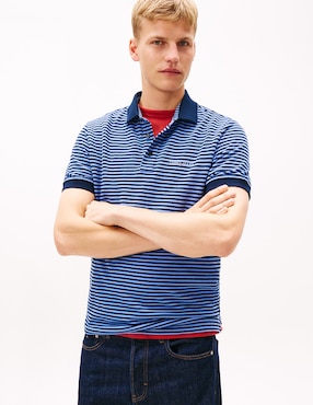 Playera tipo polo Tommy Jeans Linear para hombre