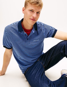 Playera tipo polo Tommy Jeans Linear para hombre
