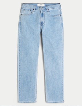 Jeans straight Hollister lavado claro para hombre