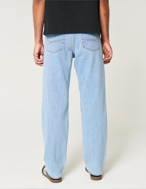Jeans straight Hollister lavado claro para hombre
