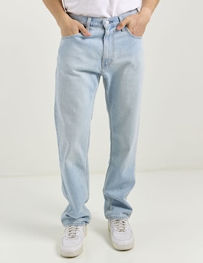 Jeans straight Hollister deslavado para hombre