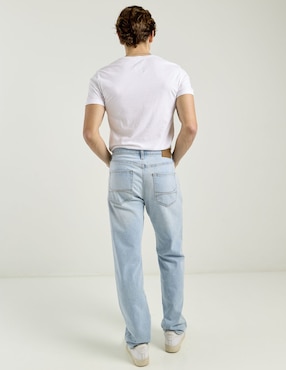 Jeans straight Hollister deslavado para hombre