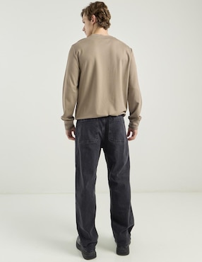 Jeans straight Hollister lavado obscuro para hombre