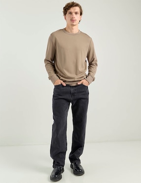 Jeans straight Hollister lavado obscuro para hombre