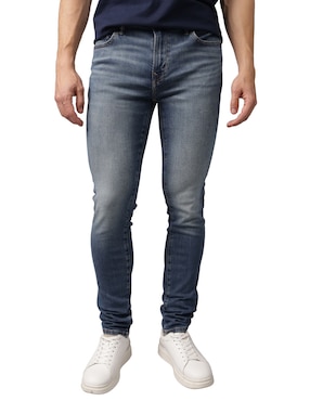 Jeans skinny American Eagle Mens Skinny Denim lavado medio para hombre