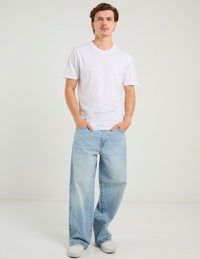 Jeans baggy American Eagle deslavado para hombre