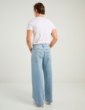 Jeans baggy American Eagle deslavado para hombre