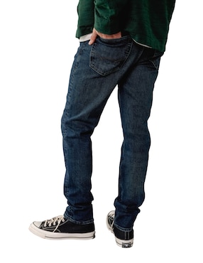 Jeans straight American Eagle Mens Slim Straig lavado obscuro para hombre