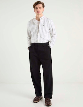 Camisa casual American Eagle manga larga para hombre