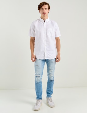 Camisa casual American Eagle manga corta para hombre