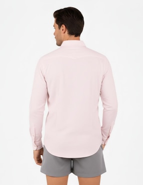 Camisa playa Ocean Slave de lino manga larga para hombre