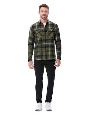 Camisa casual Buffalo jeans david bitton manga larga para hombre