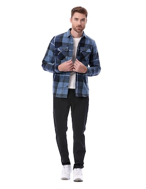 Camisa casual Buffalo jeans david bitton manga larga para hombre