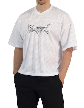 Playera John Leopard cuello v para hombre