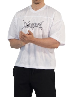 Playera John Leopard cuello v para hombre