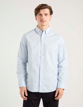 Camisa casual Calvin Klein de algodón manga larga para hombre