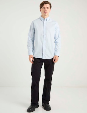 Camisa casual Calvin Klein de algodón manga larga para hombre