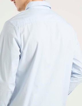 Camisa casual Calvin Klein de algodón manga larga para hombre