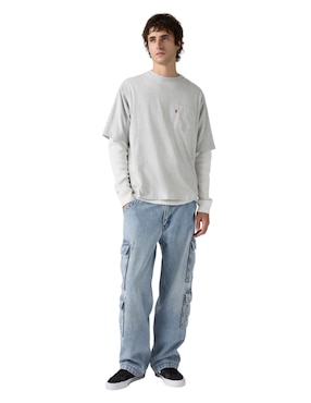 Jeans Baggy Levi's 578 cargo lavado claro para hombre