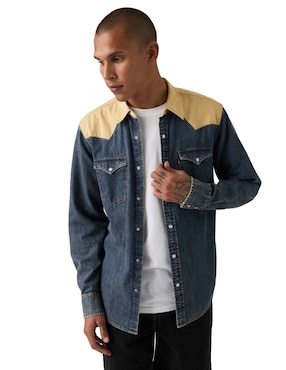 Camisa casual Levi's de algodón manga larga para hombre