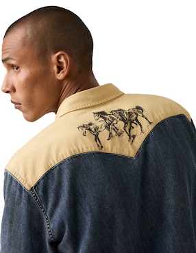 Camisa casual Levi's de algodón manga larga para hombre