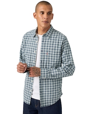 Camisa casual Levi's de algodón manga larga para hombre
