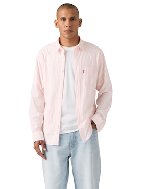 Camisa casual Levi's de algodón manga larga para hombre